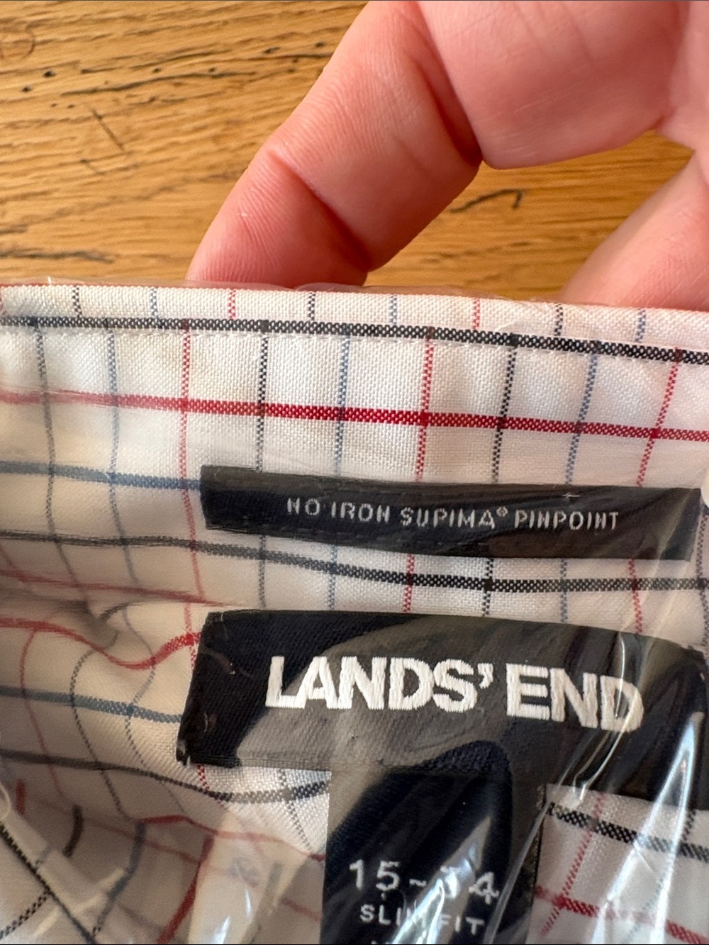 NWT Slimfit Lands' End Button Up size 15-34 - Picture 3 of 5